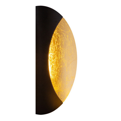 Globo LED-Wandleuchte Alexandra aus Metall in Schwarz und Gold/Messing mit warmweißem Licht - Bild 4