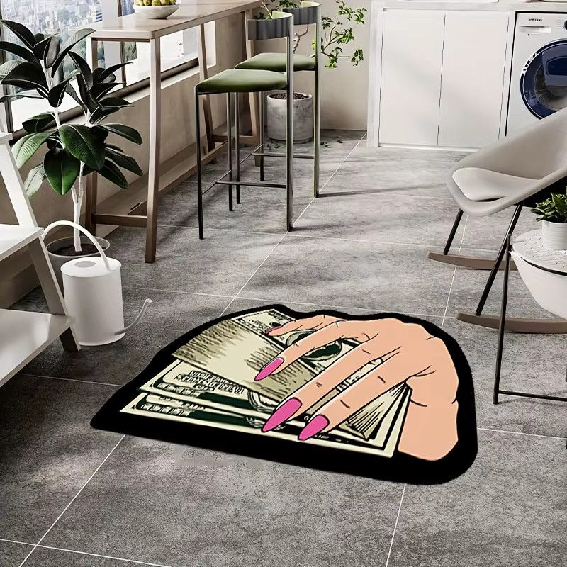 VIKAMA Kreativer Dollar-Druckteppich für Wohnzimmer und Schlafzimmer als dekorative Bodenmatte - Bild 6