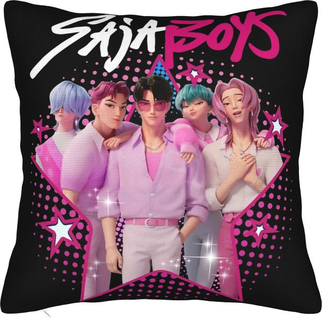 Dekorativer Kissenbezug Saja Boys Kpop Hunters Demons Jinu Abby Mystery von SH Boutique in Weiß, B/B/H: 30 x 30 x 0 cm - Bild 1