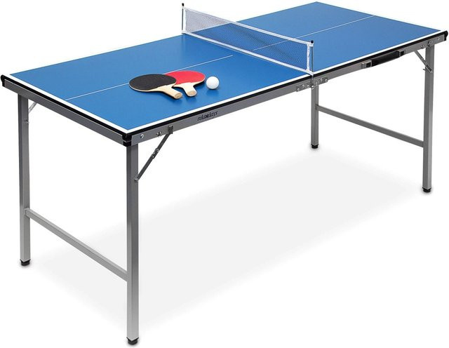 Relaxdays Tischtennisplatte aus MDF und Metall, klappbar und tragbar, B/T/H: 150 x 71 x 67 cm - Bild 1