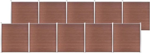 vidaXL Gartenzaun WPC Braun B: 173,7 cm, H: 186 cm - Bild 1