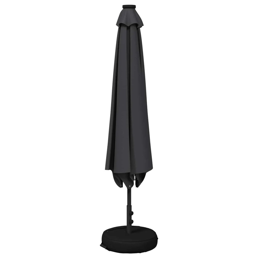 vidaXL Gartenparasol mit LED-Lichtern und Sockel in Anthrazit, B/T/H: 300 x 200 x 235 cm - Bild 2