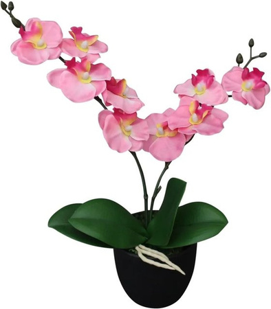 Künstliche Orchidee von furnicato in Rosa mit Kunststofftopf, Höhe: 30 cm