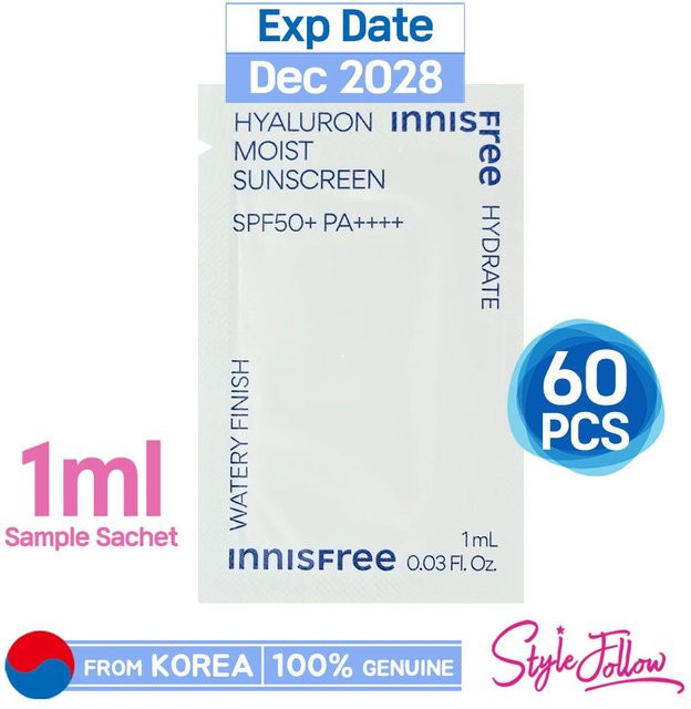 INNISFREE Hyaluron Moist Sonnenschutz, LSF 50+, 60 ml, Empfindliche Haut - Bild 1