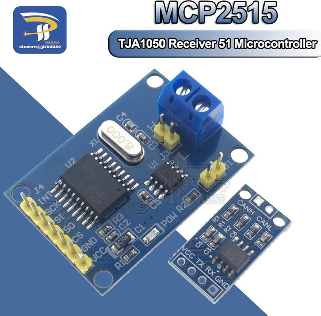 MCP 2515 CAN Bus Treiber Modul mit TJA 1050 Empfänger und SPI Interface für 51 MCU ARM Controller und Arduino DIY Kits in Blau - Bild 1
