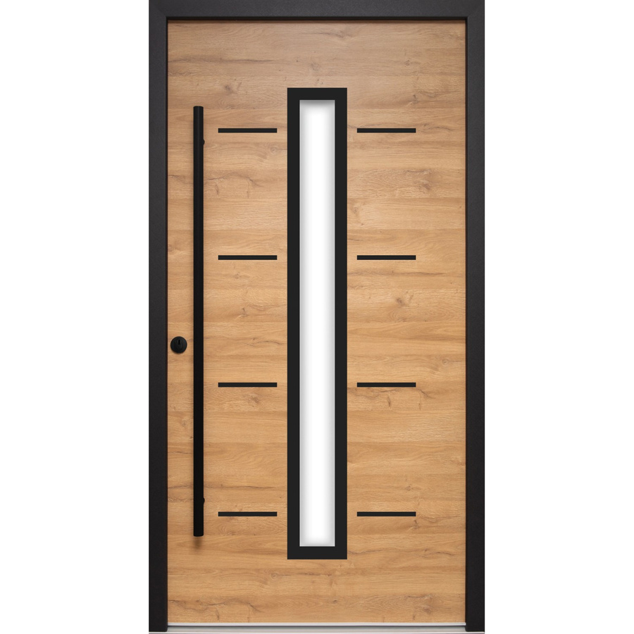 Splendoor Sicherheitshaustür Thermospace Milano Prime RC2 in Braun mit Glaseinsatz, B: 100 cm, H: 210 cm - Bild 2