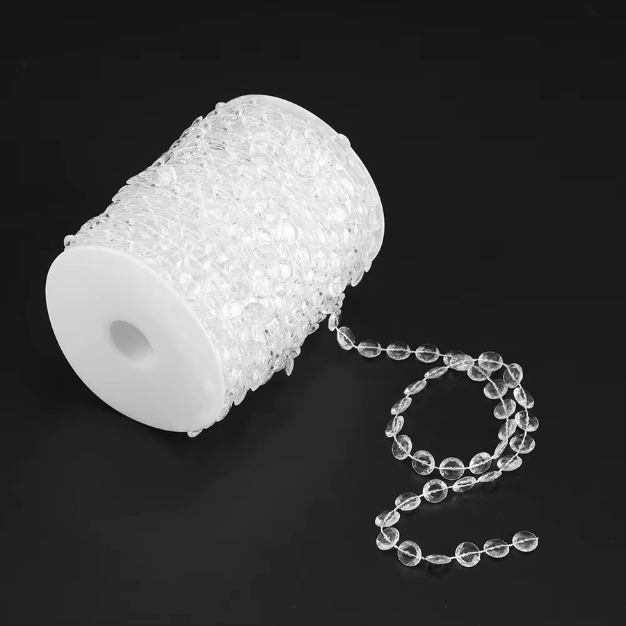 Aramox Acryl Kristall Perlenkette Transparent für DIY Handwerk und Dekorationen wie Hochzeit oder Party, 30 m - Bild 3