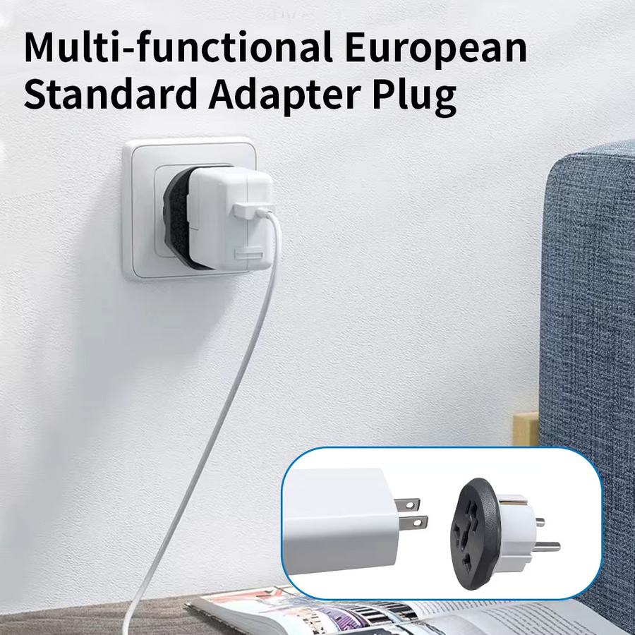 CILIA Reiseadapter Stromwandler mit EU-Stecker für Korea und Universal-Anschlüsse für AU US UK CN in Grün - Bild 4