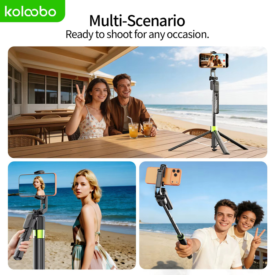 CrownQu AI-Tracking-Gimbal-Ständer mit Bluetooth-Fernbedienung und 1/4-Zoll-Schraube in Schwarz für Smartphone, iPhone und Kamera - Bild 4