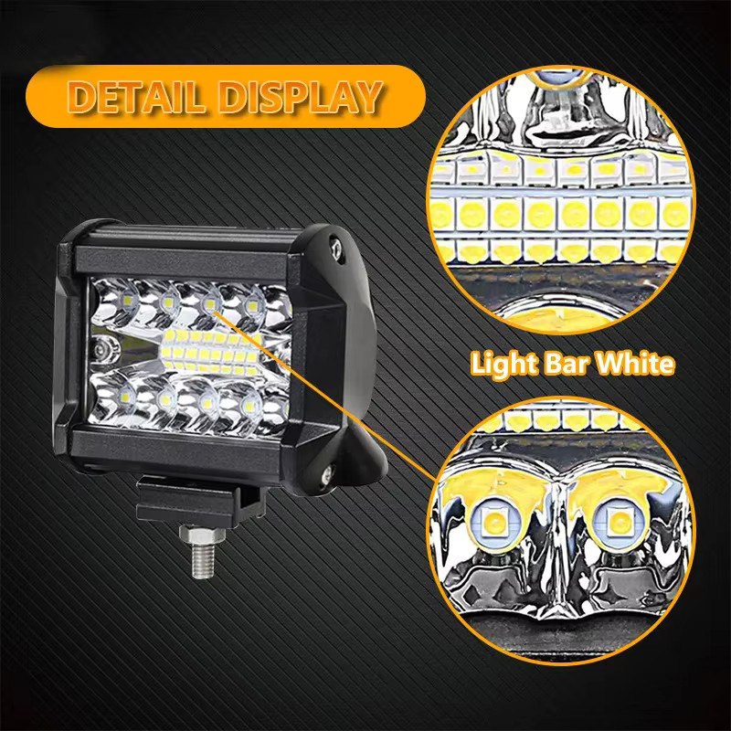 HOTBEAM 4-Zoll Offroad Auto-Arbeitslicht mit Spot- und Flood-Modus in Schwarz inklusive universeller Anhängerkupplungshalterung für Pickup Truck und Van - Bild 3