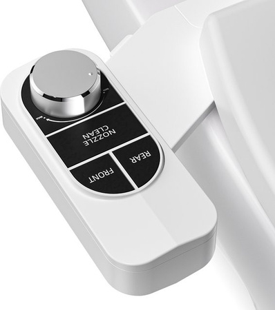 SAMODRA Nicht elektrisches Bidet mit selbstreinigender Doppeldüse für vordere und hintere Waschung und einstellbarem Wasserdruck in Schwarz oder Weiß