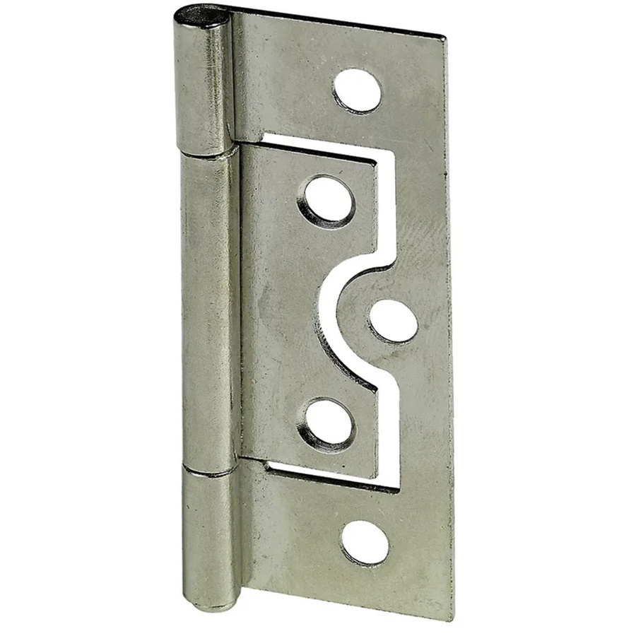 Hettich Lamellentürscharnier aus Stahl, vernickelt, Silber, 2 Stück, Breite: 50 mm, Tiefe: 23 mm - Bild 2