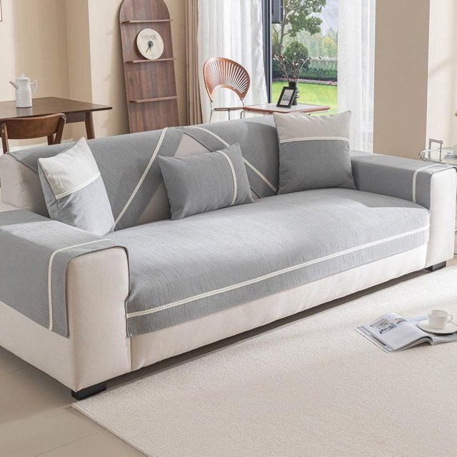Super Six Chenille Sofa-Kissen quadratisch, rutschfester Kissenbezug, B/B/H: 70 x 70 x 70 cm - Bild 1