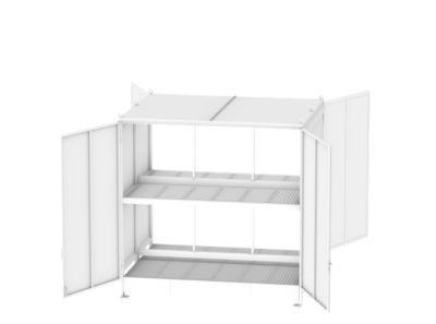 Regalcontainer BAUER CEN 33-2b IBC aus Stahl mit Doppelflügeltor, grün, B/T/H: 361,0 x 290,0 x 347,0 cm - Bild 1