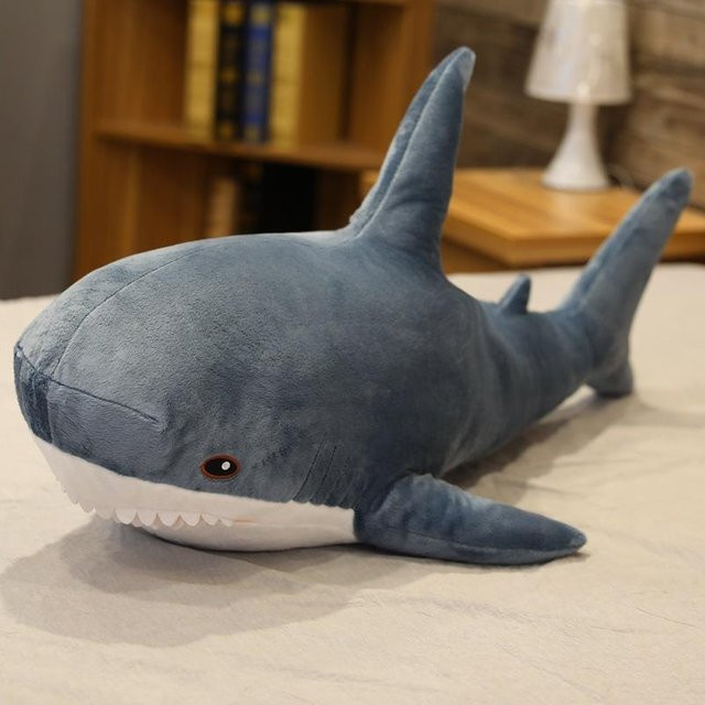 Joyful toys Hai-Puppe, Stoffpuppe, Plüschtier, 45cm, Blau - Bild 1