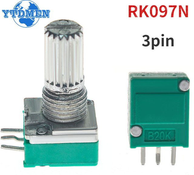 YTDMEN 5er Set Potentiometer RK097N 3-Pin für Audio-Verstärker in verschiedenen Widerständen - Bild 1