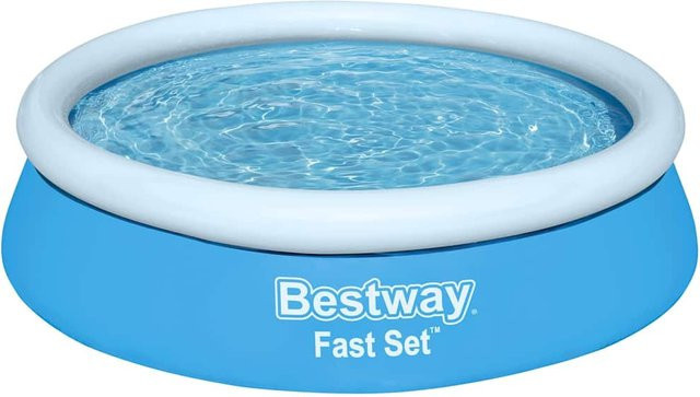 Bestway Fast Set Runder Aufblasbarer Pool Blau Durchmesser: 183 cm, Höhe: 51 cm - Bild 1