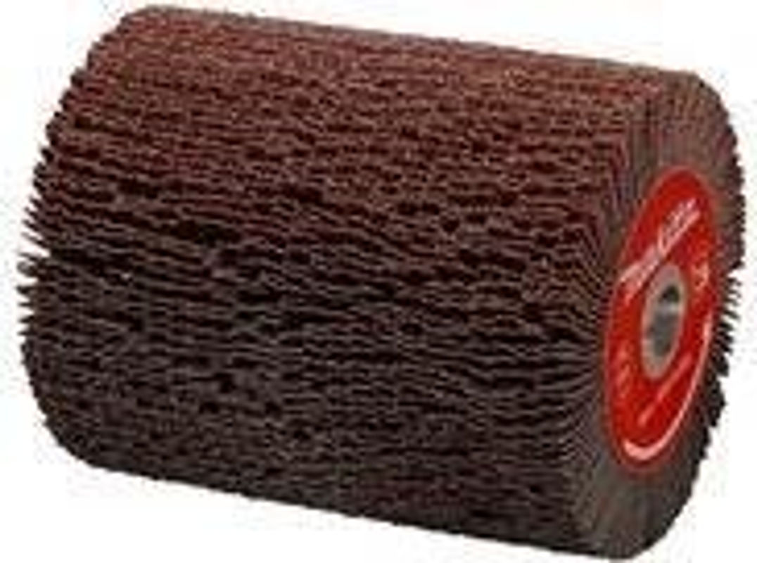 Makita Radbürste zylindrisch für Holz, Kunststoff und Stahl, Körnung K40, Durchmesser: 100 mm, Länge: 120 mm, Farbe: Rot/Braun - Bild 2