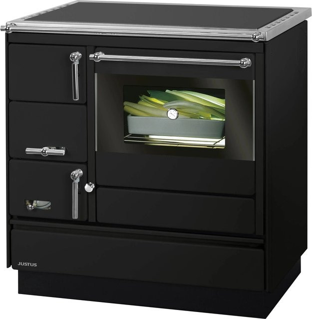 Justus Küchenofen Linz II Stahl in Schwarz mit 7 kW - Bild 1
