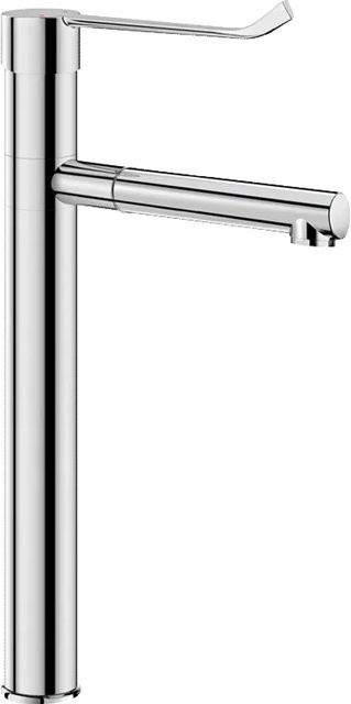 Delabie Einhebelmischer BIOCLIP mit Schwenkauslauf und 2 Edelstahlausläufen in Chrom, Höhe: 32,0 cm, Länge: 18,5 cm - Bild 1
