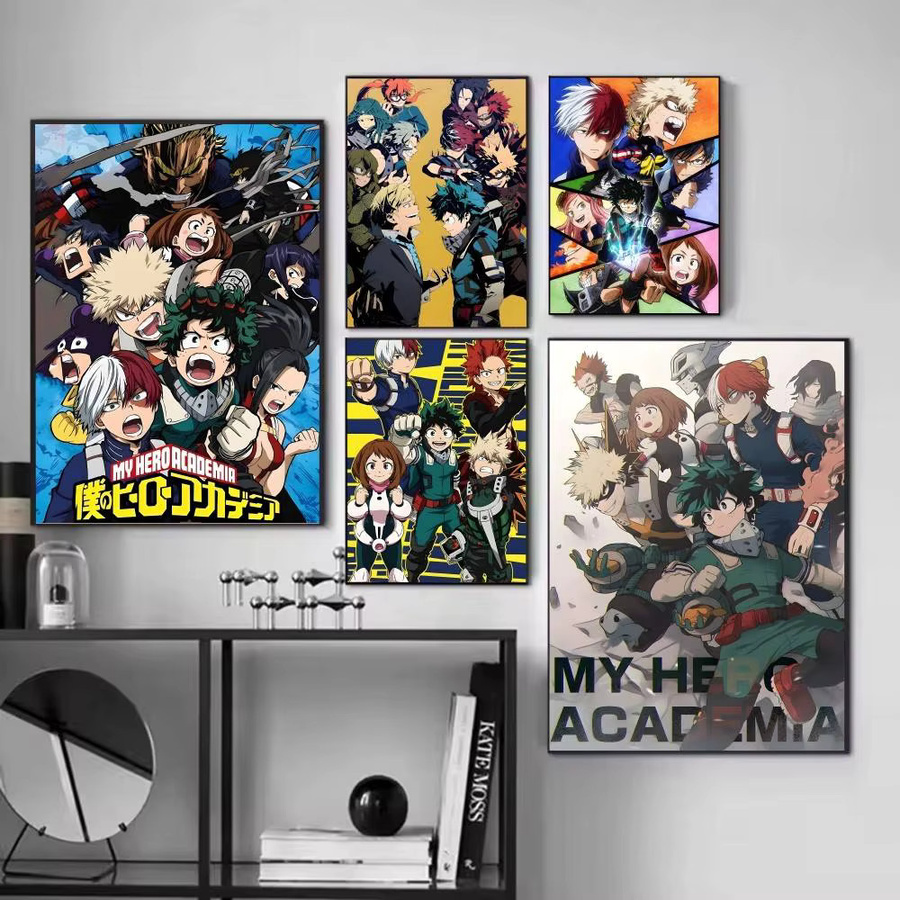 Selbstklebendes Cartoon-Poster My Hero Academia als Papierdruck in Mehrfarben für deine Wandgestaltung - Bild 2