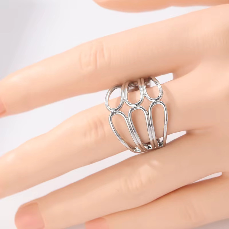 YoYo Ring, versilbert, Vintage, Unisex - Bild 2