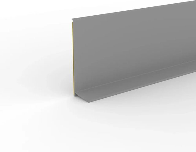 Döllken Profiles Weichsockelleiste selbstklebend aus PVC in Grau, H x B x L: 1,5 x 5,0 x 500 cm - Bild 1