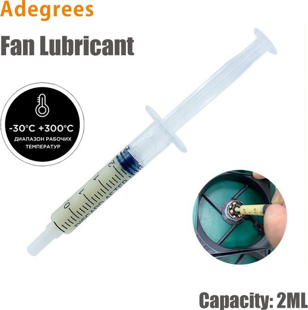 adegrees Hochtemperatur-Schmiermittel für CPU-Lüfter und CPU-Kühler, 2 ml - Bild 1