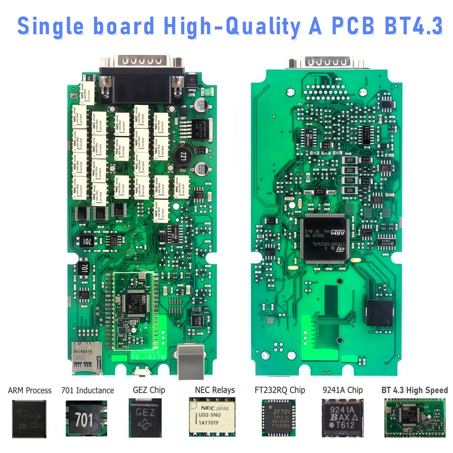 DS150E Diagnose-Tool mit TCS PRO V3.0 Software und USB-Kabel für OBDII-LKWs - Bild 2
