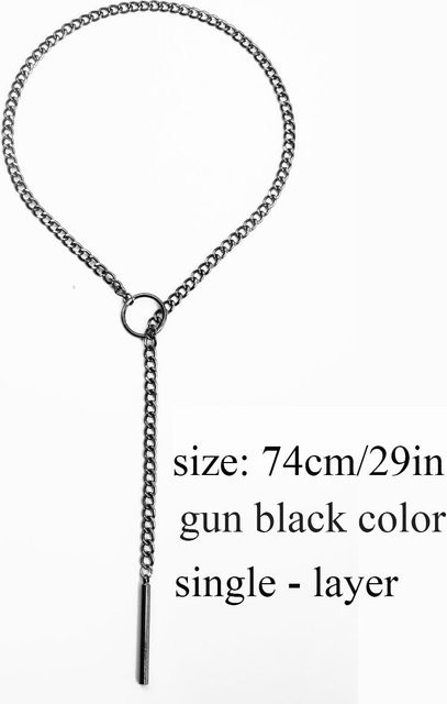 YIRAN Halskette, Schwarz, Metall, Unisex - Bild 1