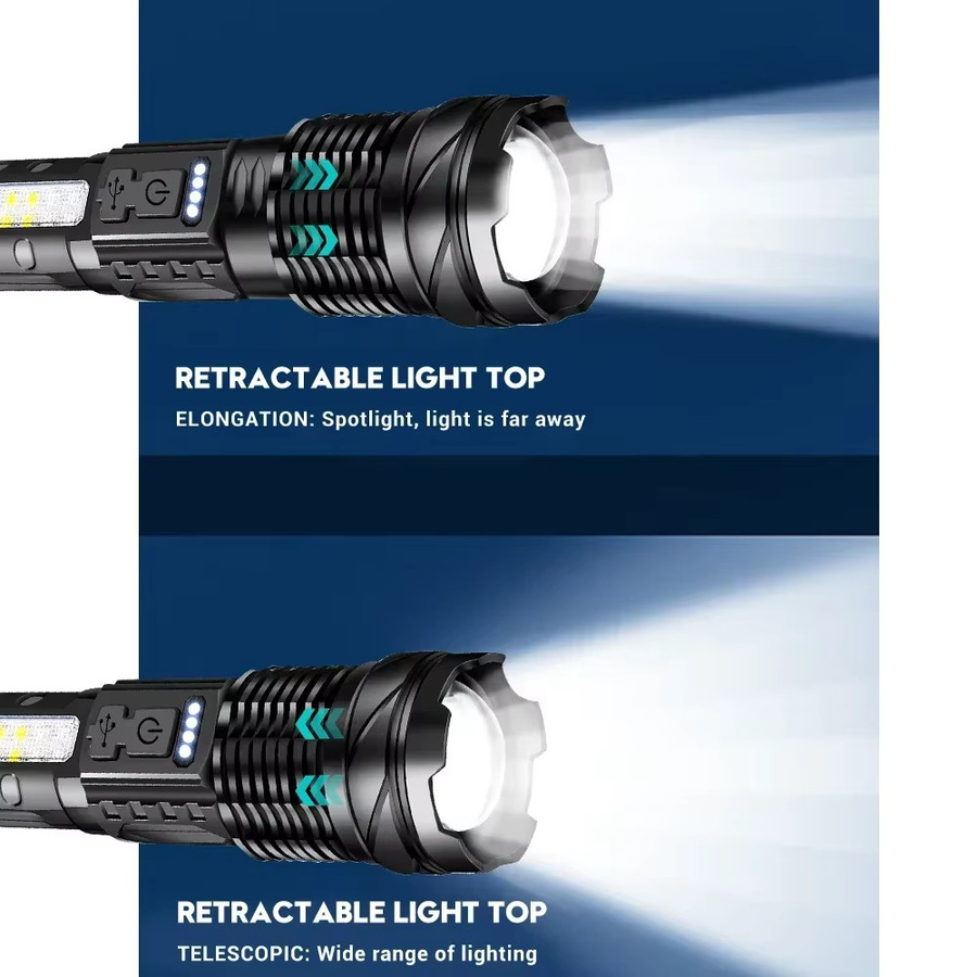 ESMARTER P50 COB Taschenlampe mit 30W LED, wiederaufladbar, Schwarz - Bild 5