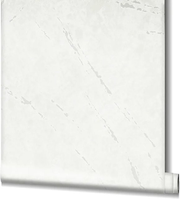 Vliestapete Marburg La Veneziana III Putzstruktur mit Metallic-Akzenten in Weiß - Bild 1