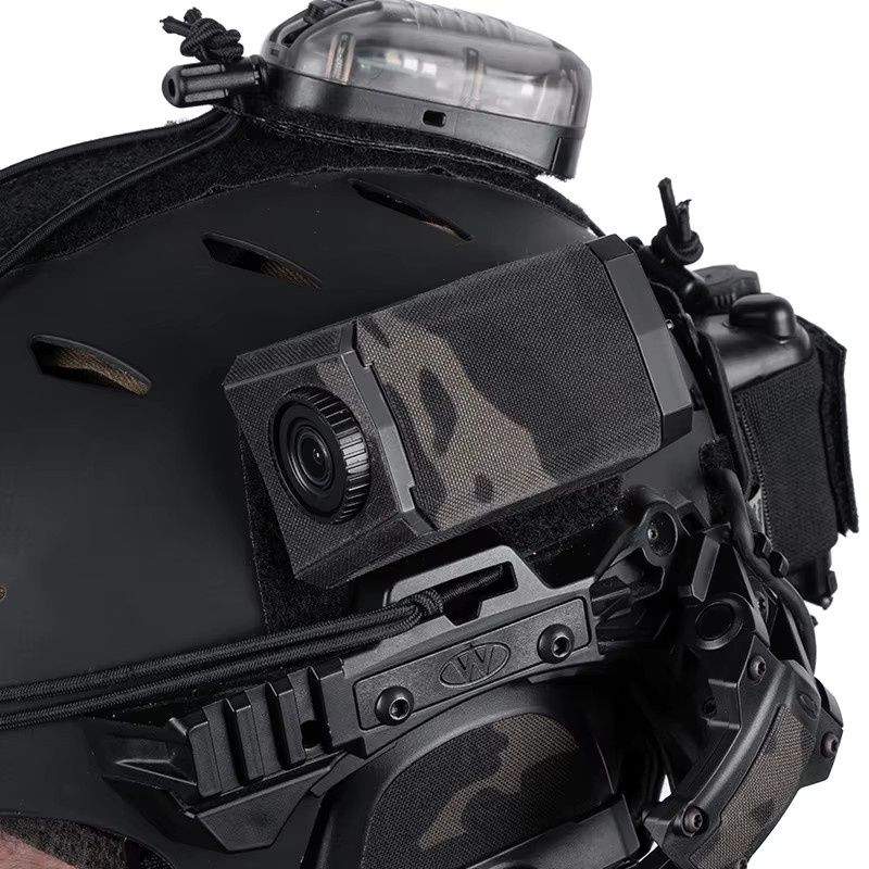 WoSporT Taktische Helm-Kamera-Halterung mit Magic Tape im Tarnmuster für Outdoor, Radfahren und CS-Spiele, Mehrfarbig - Bild 2