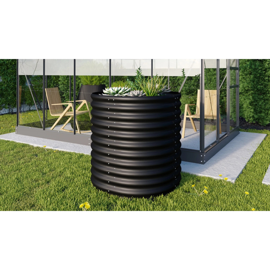 Vitavia Hochbeet Vita 858 rund, Schwarz, Durchmesser: 82 cm, Höhe: 86 cm - Bild 4