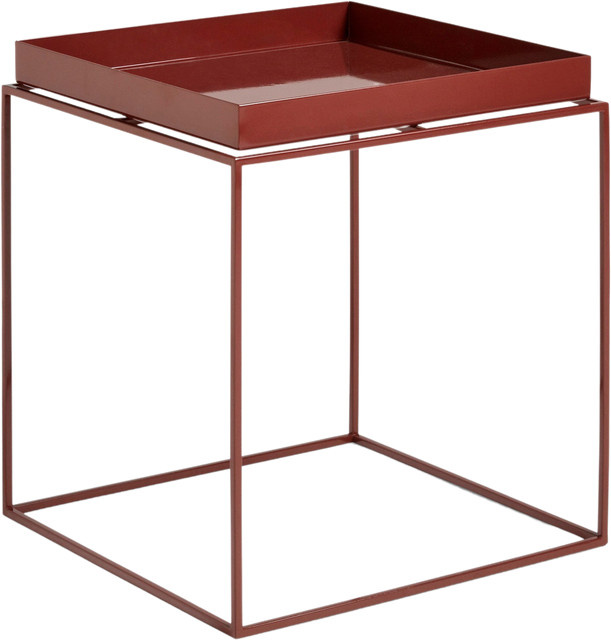 HAY Tray Table quadratisch in Braun aus Metall - Bild 1
