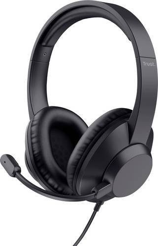 Trust Ayda Max USB Office-Headset On-Ear Kopfhörer Schwarz mit USB-A und USB-C Anschluss - Bild 1