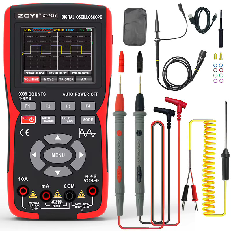 ZOYI Handoszilloskop-Multimeter ZT702S 2-in-1 Messgerät mit Überlastschutz für Kfz-Reparaturen - Bild 5