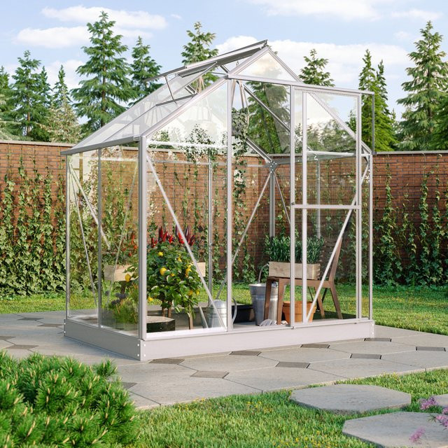Vitavia Gewächshaus Triton 2500 mit Stahlfundament aus eloxiertem Aluminium und 3 mm ESG-Glas, 2,5 m² - Bild 1