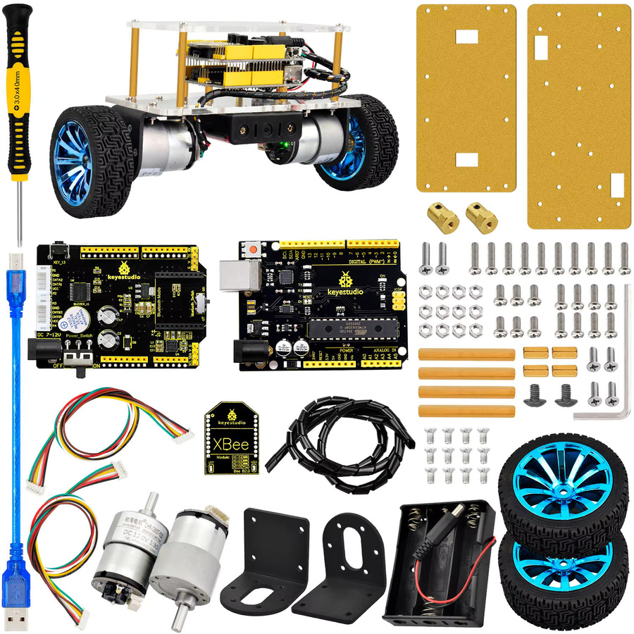 Keyestudio STEM selbstausgleichendes Carkit, Arduino-Roboterauto, DIY-Elektronik-Kit, mit APP-Steuerung - Bild 3