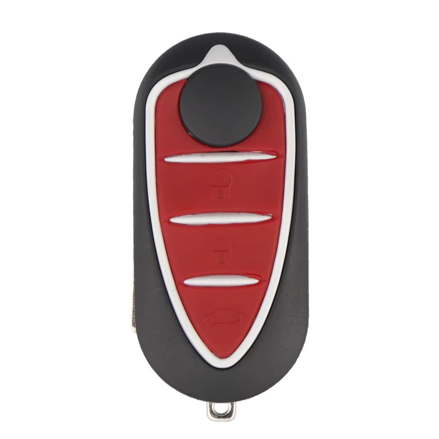 Autoschlüssel Fernbedienung für Alfa Romeo MiTo 2008–2015 und Giulietta 2010–2016 von Delphi/Marelli, 433 MHz, ASK ID46 PCF7946, Farbe: Rot, ungeschnittener Schlüsselrohling - Bild 3