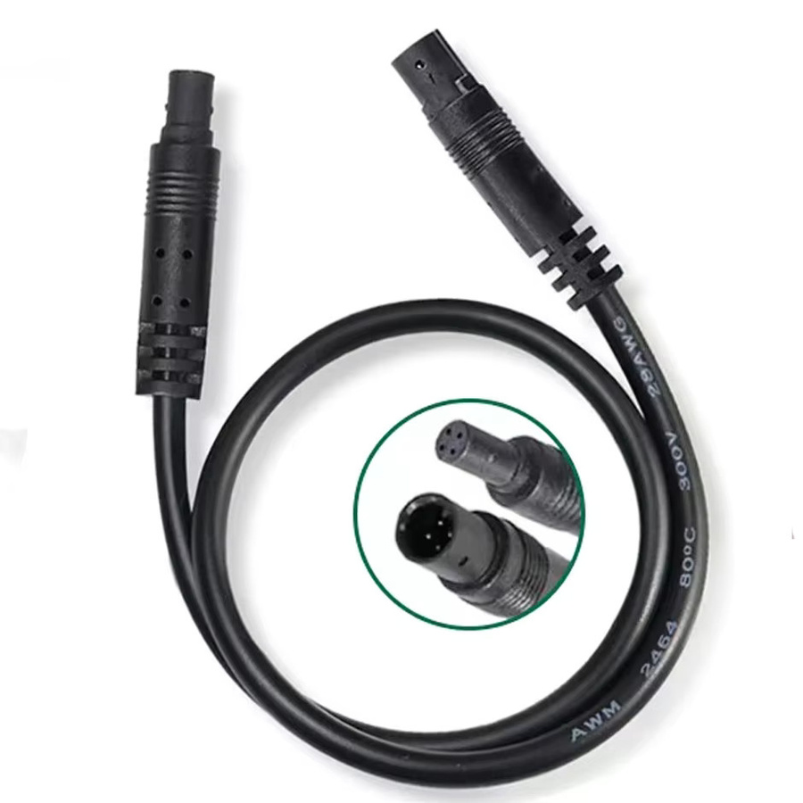 QXNY Auto-DVR-Kamera-Verlängerungskabel für 4-polige oder 5-polige Rückfahrkameras, Schwarz, Länge: 2 m - Bild 2
