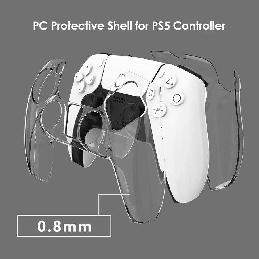 DOBE FOMIS ELECTRONICS Hard Case Schutzhülle für PS5 und transparente PC-Abdeckung für den PS5 DualSense Controller - Bild 2