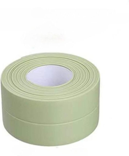 ZHPBD Selbstklebendes PVC-Dichtungsband für Badewanne und Waschbecken, wasserdicht und schimmelresistent, Farbe: Grün, Breite: 3,8 cm, Länge: 3,2 m - Bild 1