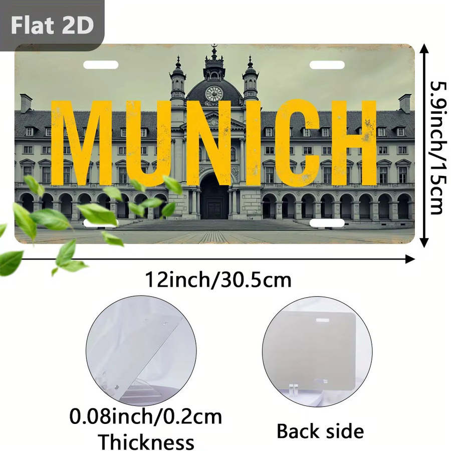 Retro Metallschild Wiener Rathaus CIFBUY Wanddekoration Mehrfarbig B: 30,48 cm, H: 15,0 cm, T: 15,0 cm - Bild 4