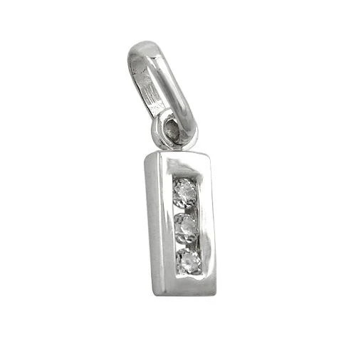 Colfem Anhänger Buchstabe I, 925 Silber, Zirkonia, Unisex - Bild 1