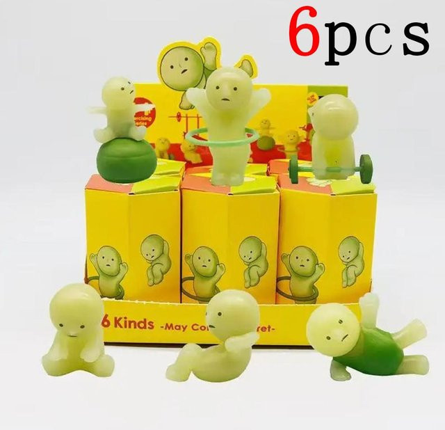 Yiran toy 1 Yoga Schlafzimmer Blind Box Actionfiguren Grün Nachtleuchtend - Bild 1
