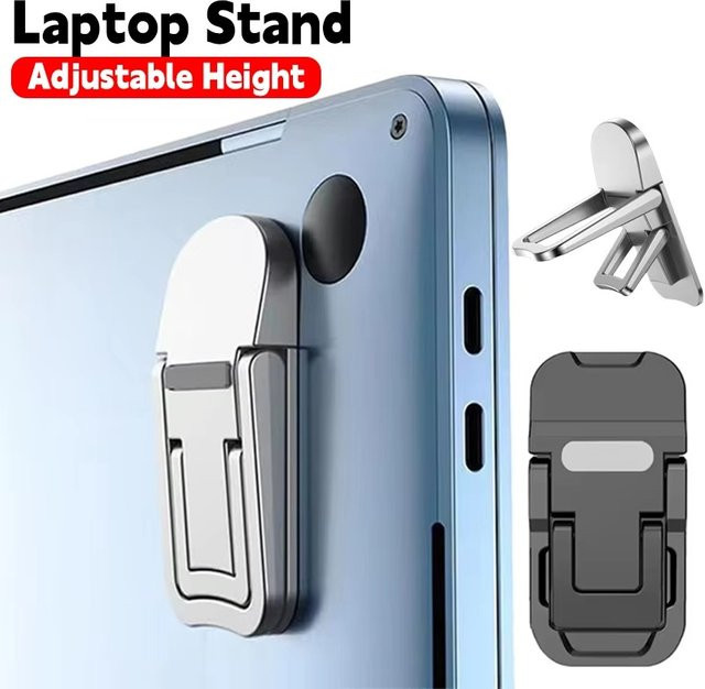 Verstellbarer und faltbarer Laptop-Ständer von Mrgabwte in Silber, ultradünne tragbare Notebook-Halterung zur Kühlung für Lenovo Notebooks - Bild 1