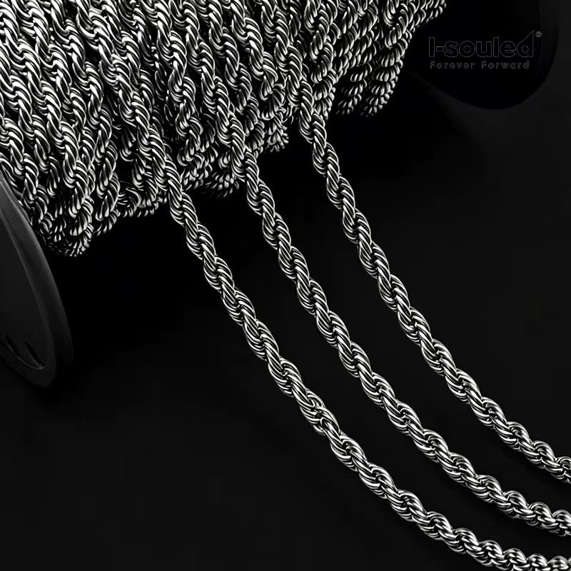 i-souled Drehkette Titan, Silber, 3mm, Unisex - Bild 2