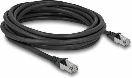 Delock RJ45 Patchkabel CAT 6a S/FTP Ethernet LAN Schwarz, Länge: 5,00 m - Bild 1