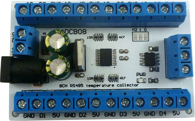 Eletechsup 8CH DC 12V RS485 DS18B20 Temperatursensor zur Temperaturerfassung für papierlose Rekorder und SPS-Konfiguration - Bild 1